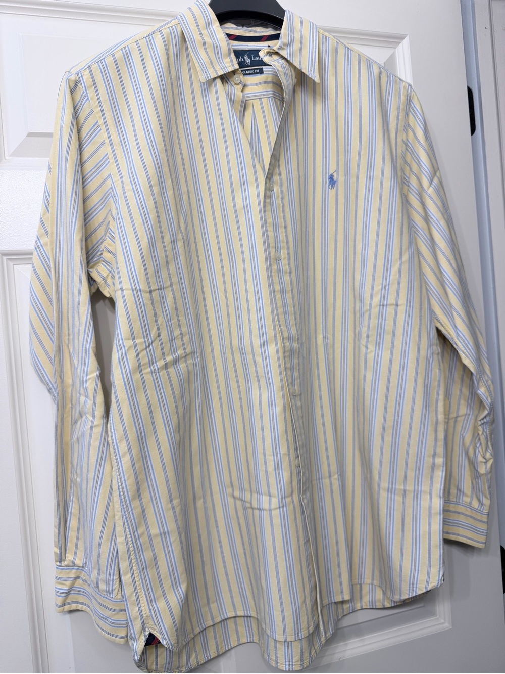 Polo by Ralph Lauren Yellow & Light Blue Striped Button-Down Shirt